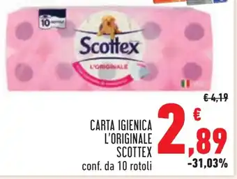 Conad CARTA IGIENICA L'ORIGINALE SCOTTEX offerta