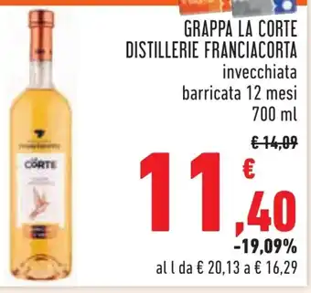 Conad GRAPPA LA CORTE DISTILLERIE FRANCIACORTA 700 ml offerta