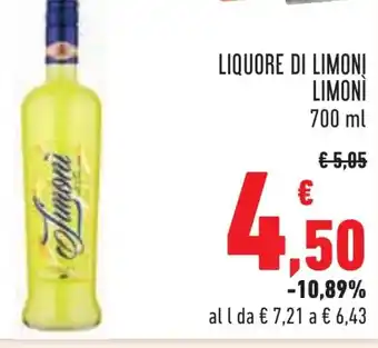 Conad LIQUORE DI LIMONI LIMONI 700 ml offerta