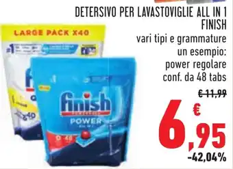 Conad DETERSIVO PER LAVASTOVIGLIE ALL IN 1 FINISH offerta