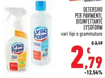 Conad DETERSIVO PER PAVIMENTI, DISINFETTANTE LYSOFORM vari tipi offerta