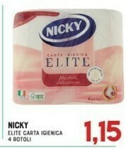 Gran Risparmio Nicky elite carta igienica 4 rotoli offerta