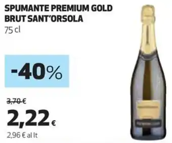 Coop SPUMANTE PREMIUM GOLD BRUT SANT'ORSOLA 75 cl offerta