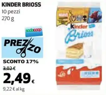 Coop KINDER BRIOSS 10 pezzi 270 g offerta