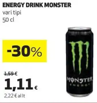 Coop ENERGY DRINK MONSTER vari tipi 50 cl offerta