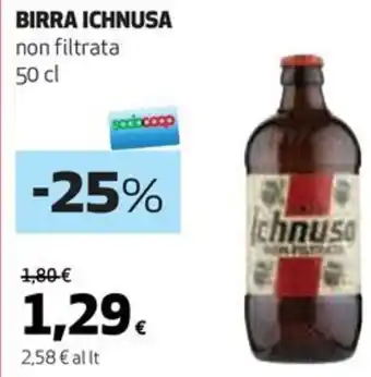 Coop BIRRA ICHNUSA non filtrata 50 cl offerta