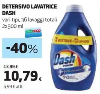 Coop DETERSIVO LAVATRICE DASH 2 x 900 ml offerta