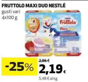 Coop FRUTTOLO MAXI DUO NESTLÉ gusti vari 4 x 100 g offerta