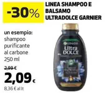 Coop LINEA SHAMPOO E BALSAMO ULTRADOLCE GARNIER shampoo purificante al carbone 250 ml offerta