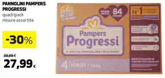 Coop PANNOLINI PAMPERS PROGRESSI quadripack misure assortite offerta