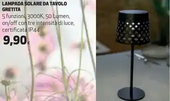 LAMPADA SOLARE DA TAVOLO GRETITA