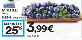 Coop MIRTILLI 500 g offerta