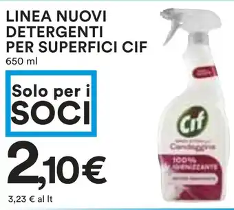 Coop LINEA NUOVI DETERGENTI PER SUPERFICI CIF 650 ml offerta