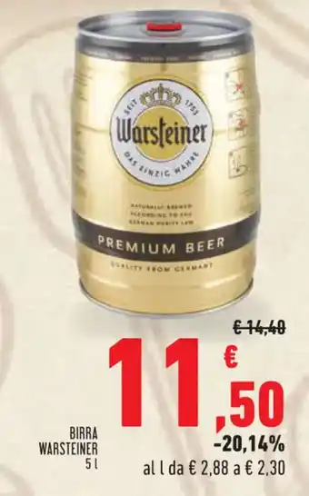 Conad Superstore BIRRA WARSTEINER 5 l offerta