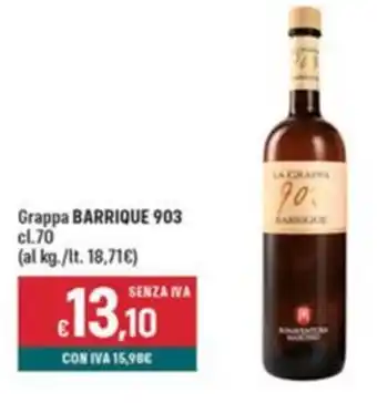 Altasfera Grappa BARRIQUE 903 CL70 offerta