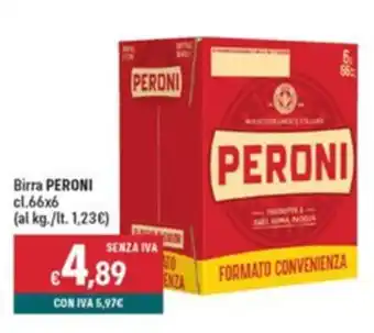 Altasfera Birra PERONI cl.66x6 offerta