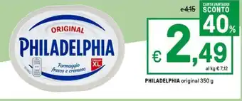 Iper La Grande PHILADELPHIA original 350 g offerta