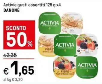 Iper La Grande Activia gusti assortiti 125 g x4 DANONE offerta