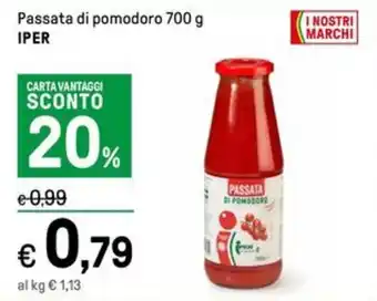 Iper La Grande Passata di pomodoro 700 g IPER offerta