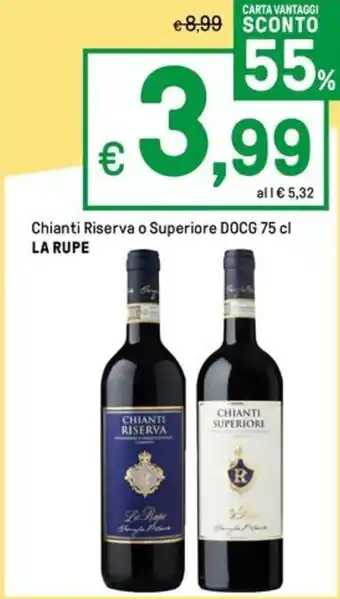 Iper La Grande Chianti Riserva o Superiore DOCG 75 cl LA RUPE offerta