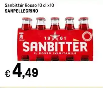 Iper La Grande Sanbittér Rosso 10 cl x10 SANPELLEGRINO offerta