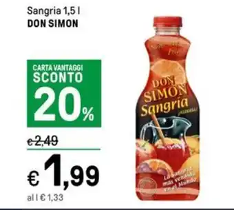 Iper La Grande Sangria 1,5 l DON SIMON offerta