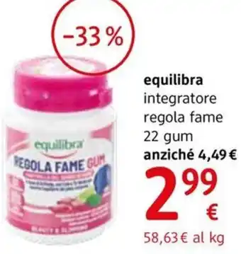 dm drogerie markt equilibra integratore regola fame 22 gum offerta