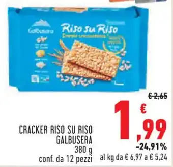 Conad Superstore CRACKER RISO SU RISO GALBUSERA 380 g conf. da 12 pezzi offerta