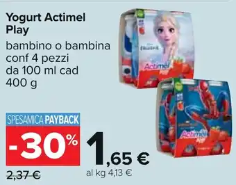 Carrefour Yogurt Actimel Play offerta