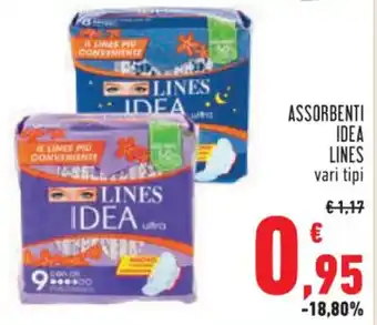 Conad Superstore ASSORBENTI IDEA LINES vari tipi offerta