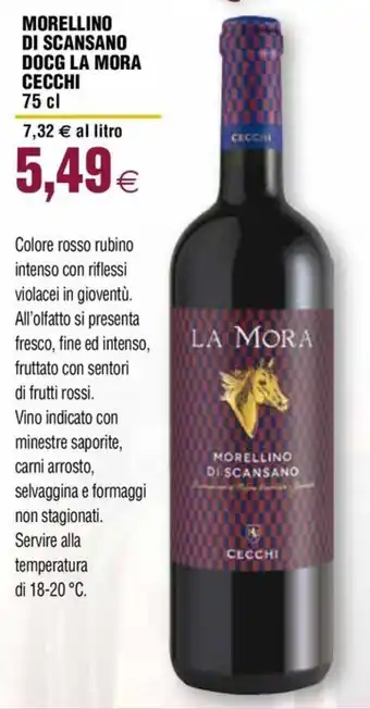 Coop MORELLINO DI SCANSANO DOCG LA MORA CECCHI 75 cl offerta