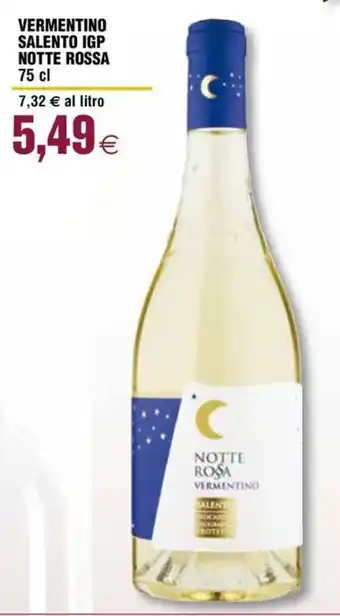 Coop VERMENTINO SALENTO IGP NOTTE ROSSA 75 cl offerta