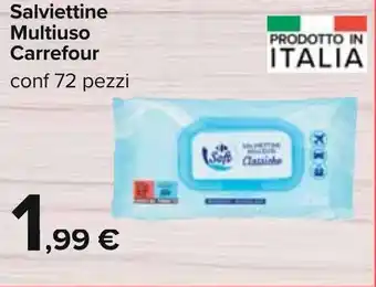 Carrefour Salviettine Multiuso Carrefour conf 72 pezzi offerta