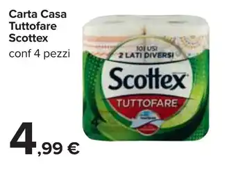 Carrefour Carta Casa Tuttofare Scottex conf 4 pezzi offerta