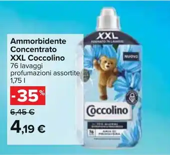 Carrefour Ammorbidente Concentrato XXL Coccolino 76 lavaggi profumazioni assortite 1,75 l offerta