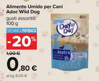 Alimento Umido per Cani Adoc Wild Dog gusti assorititi 100 g