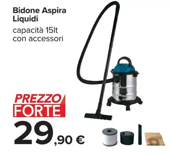 Carrefour Bidone Aspira Liquidi capacità 15lt con accessori offerta