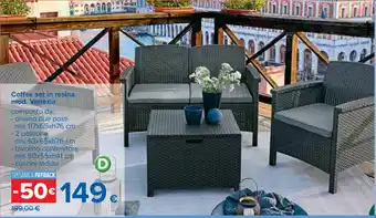 Carrefour Coffee set in resina mod. Venezia offerta