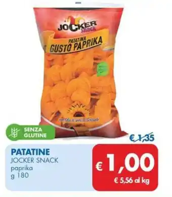 MD Discount PATATINE JOCKER SNACK paprika g 180 offerta