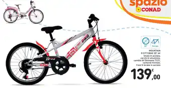 Spazio Conad MOUNTAIN O CITY BIKE 20" 6V offerta