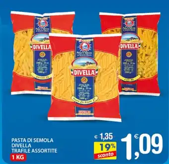 Qui Discount PASTA DI SEMOLA DIVELLA TRAFILE ASSORTITE 1 KG offerta