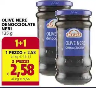 Il Gigante OLIVE NERE DENOCCIOLATE NE NERI 135 g offerta