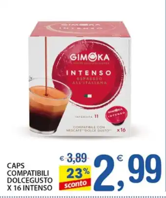 Qui Discount CAPS COMPATIBILI DOLCEGUSTO X 16 INTENSO offerta