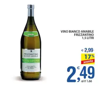 Qui Discount VINO BIANCO AMABILE FRIZZANTINO 1,5 LITRI offerta