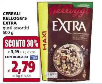 Il Gigante CEREALI KELLOGG'S EXTRA gusti assortiti 500 g offerta