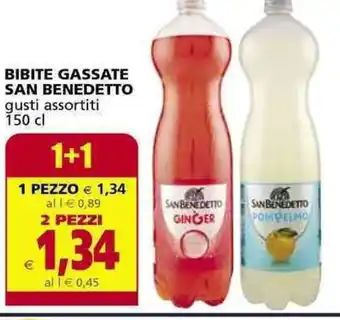 Il Gigante BIBITE GASSATE SAN BENEDETTO gusti assortiti 150 cl offerta