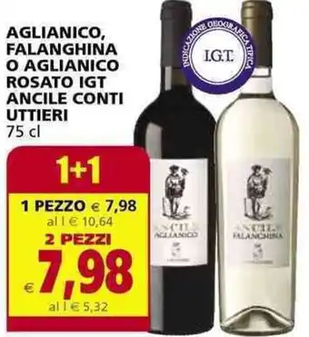 Il Gigante AGLIANICO, FALANGHINA O AGLIANICO ROSATO IGT ANCILE CONTI UTTIERI 75 cl offerta