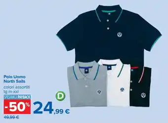 Carrefour Polo Uomo North Sails colori assortiti tg m-xxl offerta