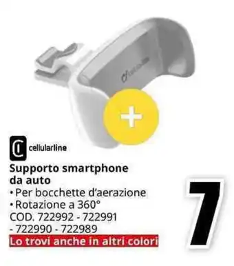 MediaWorld cellularline Supporto smartphone da auto offerta