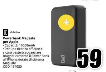 MediaWorld cellularline Powerbank MagSafe per Apple offerta